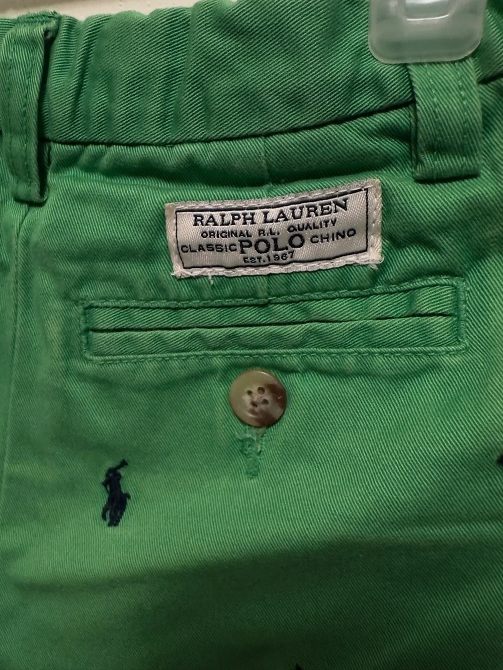 Polo Ralph Lauren  boys classic Green Chino Short size 5